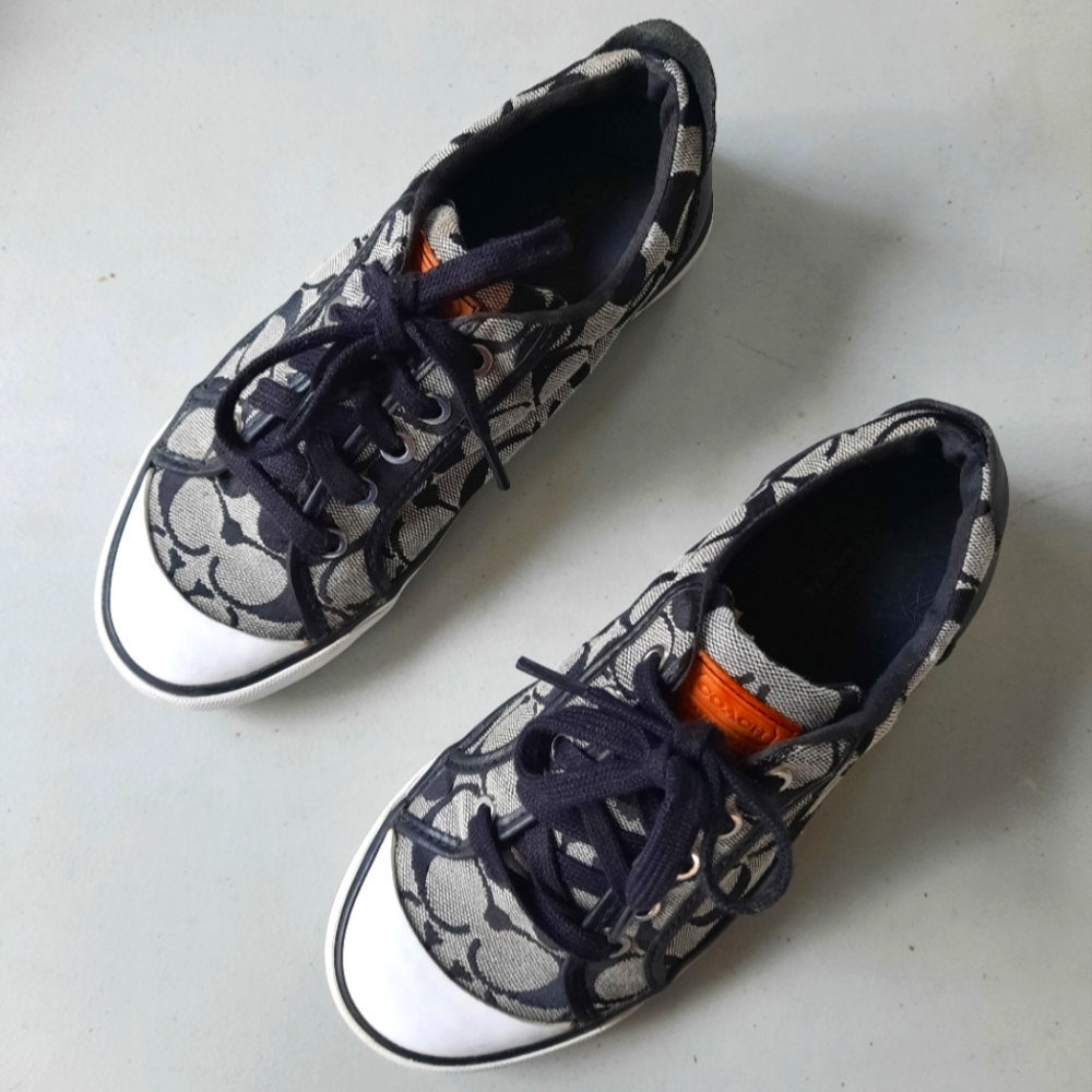 Coach Barrett Monogrammed Cloth and leather trainers